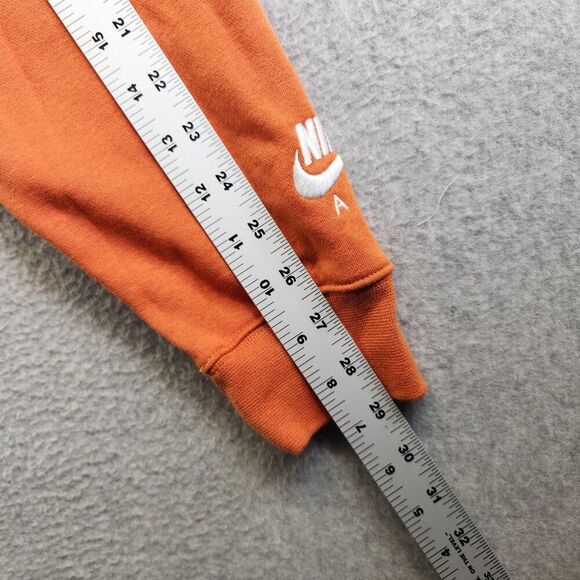 Nike Sweatshirt Womens M Orange Sportswear Air Fleece Mock Neck Hanorac Cropped - Picture 10 of 15